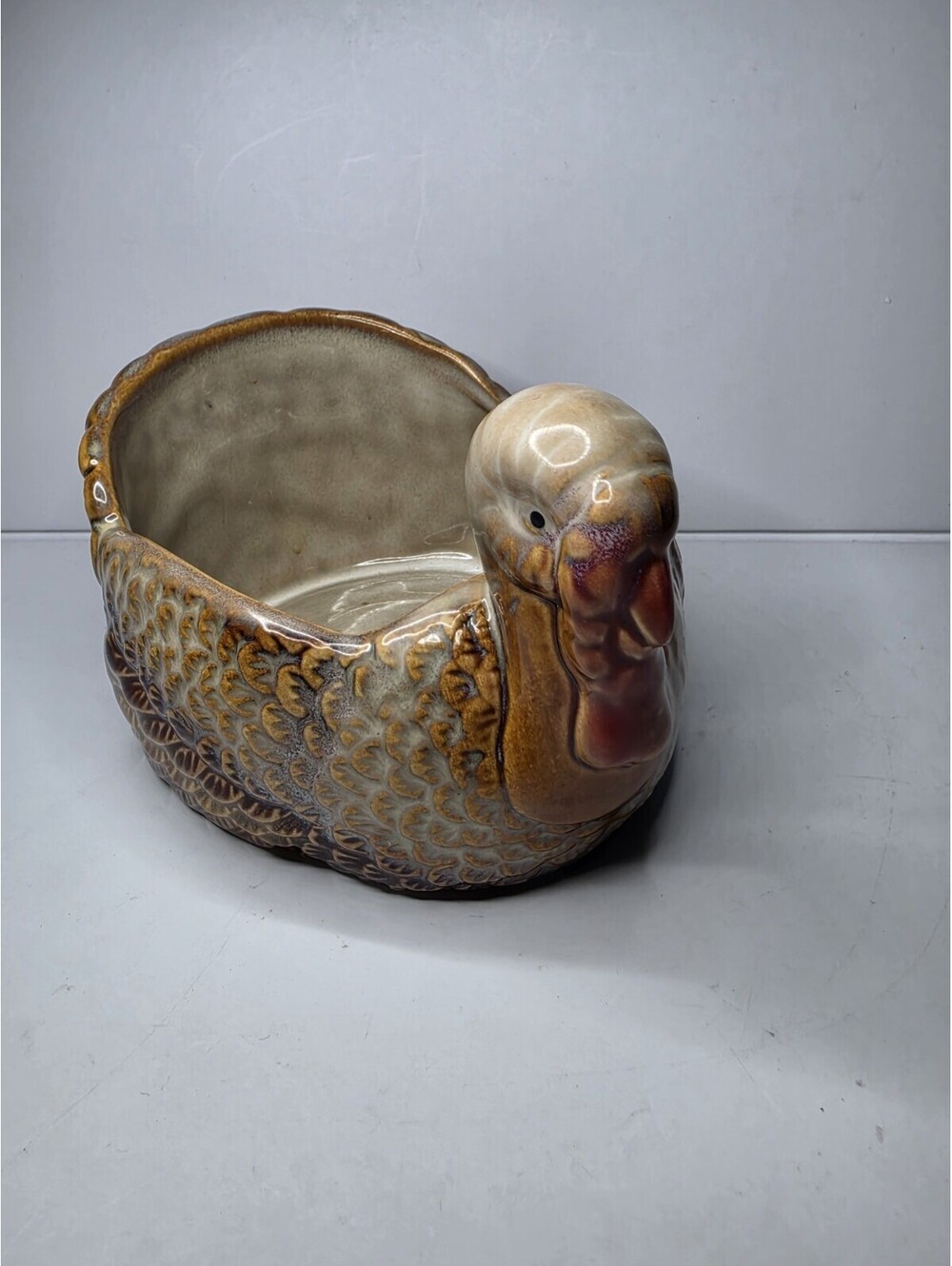Vintage Better Homes Gardens Stoneware Turkey Candy Dish